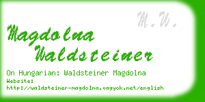 magdolna waldsteiner business card